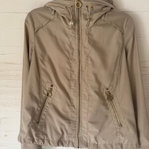 Michael Kors Tan Spring Windbreaker | Size Small | Gold Hardware
